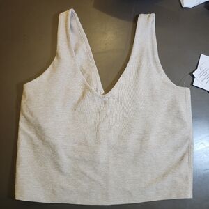 Beyond Yoga Women's Cream Sleeveless Top